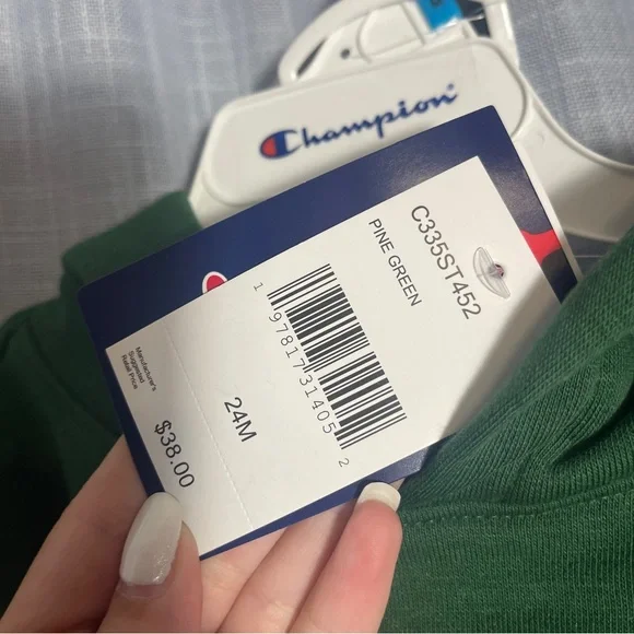 Champion Forest Green Kids Tracksuit - Picture 10 of 13